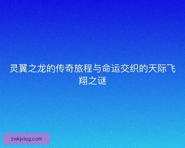 灵翼之龙的传奇旅程与命运交织的天际飞翔之谜